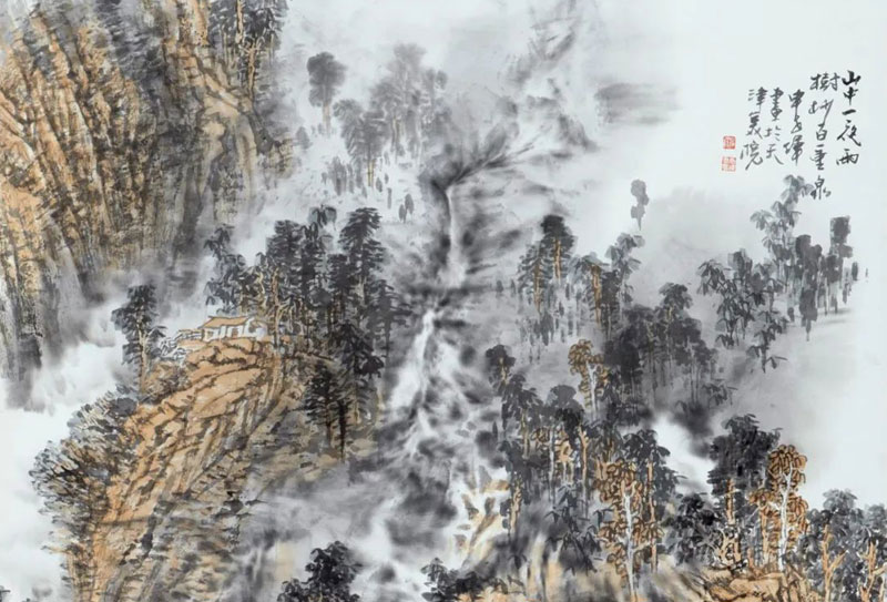 天津美院教授申世輝的潑墨散鋒大寫意山水畫